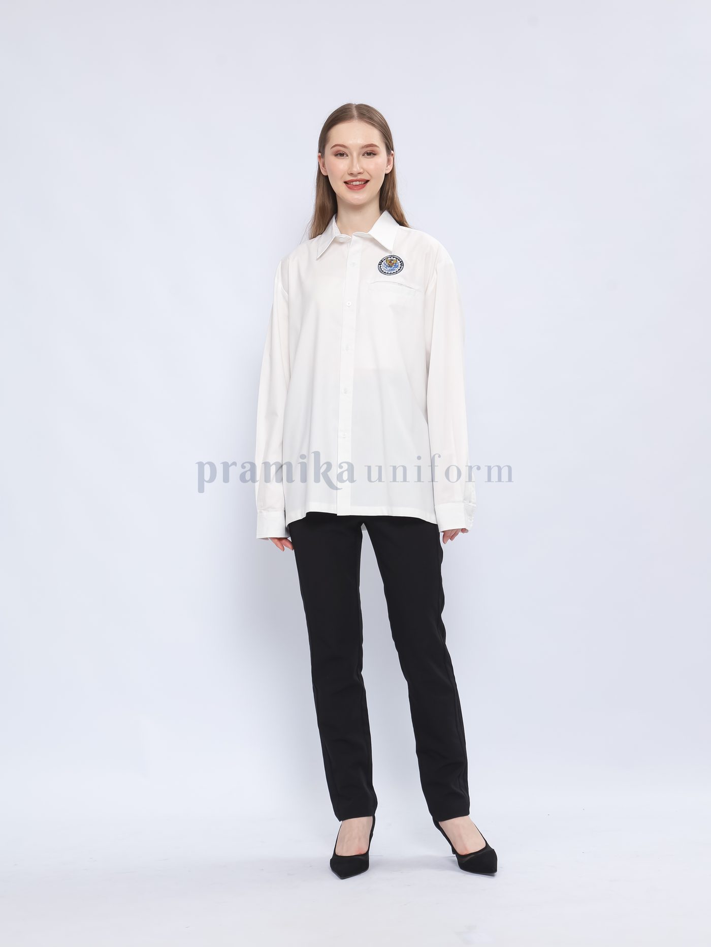 Kemeja PDH putih tulang formal