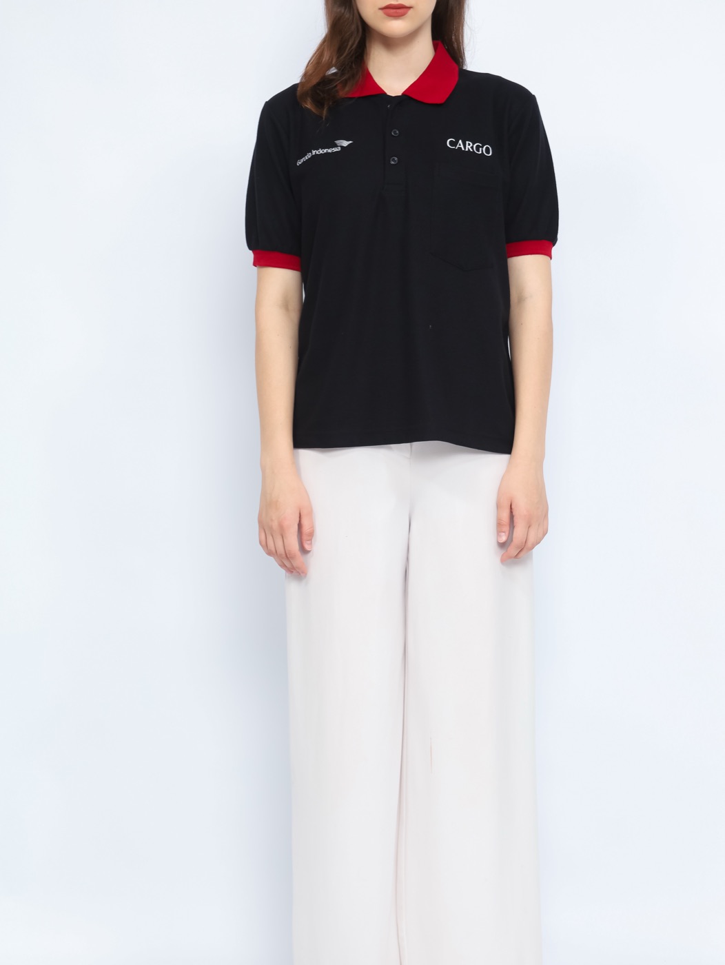 Polo Operasional Cargo · Black-Red 2-tone